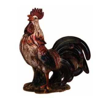 Home Decorators Collection 20 in. H Rooster Decorative Figurine in Ceramic Multi 5463200910