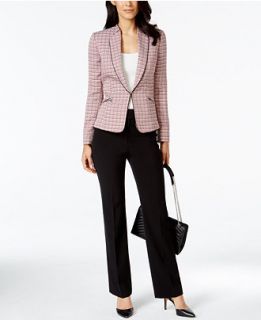 Tahari ASL Pipe Trim Tweed Pantsuit   Wear to Work   Women