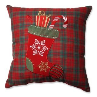 Pillow Perfect Holiday Ornaments Red/Green Rectangular Throw Pillow