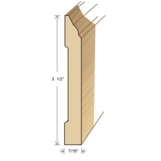 Moldings Online 0.44 x 3.5 Solid Hardwood Tasmainian Oak Wall Base