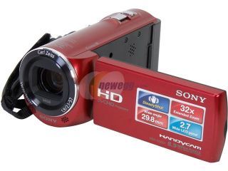 SONY HDR CX220 HDR CX220/R Red 1/5.8" CMOS 2.7" 230K LCD 27X Optical Zoom Full HD Camcorder