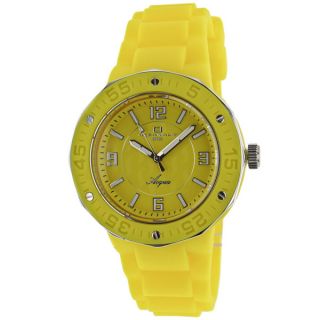 Oceanaut Womens Acqua Yellow Rubber Strap Watch