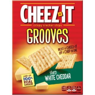Cheez It Grooves Sharp White Cheddar Crispy Cracker Chips, 9 oz