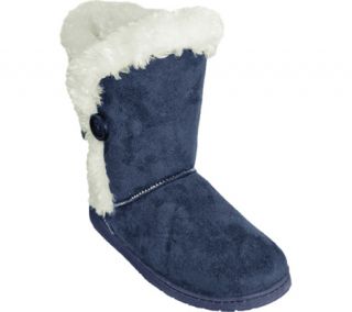 Womens Dawgs 9 3 Button Microfiber Boots   Navy