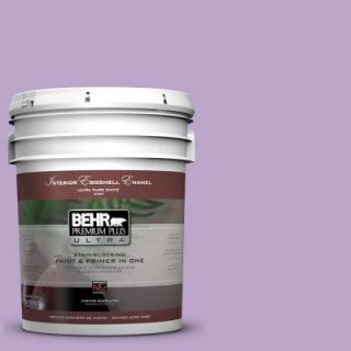 BEHR Premium Plus Ultra 5 gal. #M570 4 Cyber Grape Eggshell Enamel Interior Paint 275405