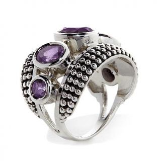 Himalayan Gems™ Multi Stone Sterling Silver Band Ring   7735210
