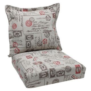 Bella Dura® Carte Postale Outdoor One Piece Seat and Back Cushion