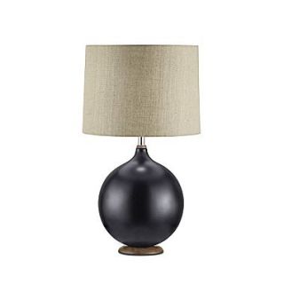 Nova Puffin 27 H Table Lamp with Empire Shade; Matte Black
