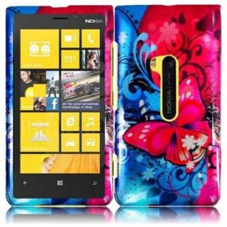 Insten For Nokia Lumia 920(AT & T) Design Phone Hard Case Butterfly Bliss