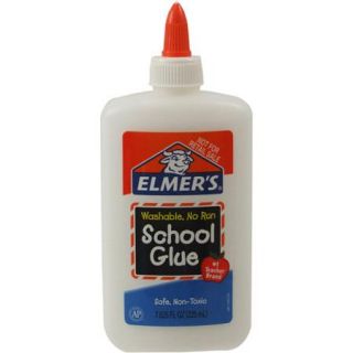 Elmer's Washable Liquid School Glue, White, Dries Clear, 7.62 fl oz