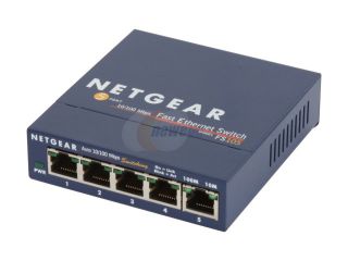 NETGEAR ProSAFE 5 Port Fast Ethernet Switch (FS105)   Lifetime Warranty