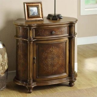 Monarch Traditional Bombay Accent Chest in Light Brown with 1 Drawer   I 3825
