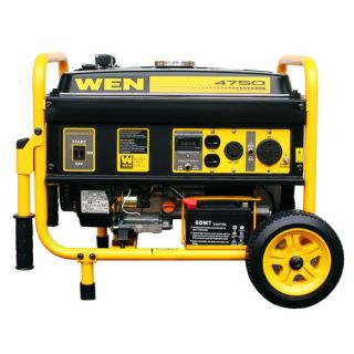 WEN 4,750 Watt Gasoline Generator with Electric Start and Wheel Kit