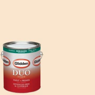 Glidden DUO 1 gal. #HDGO30U Peach Satin Semi Gloss Latex Interior Paint with Primer HDGO30U 01S