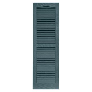Vantage 2 Pack Wedgewood Blue Louvered Vinyl Exterior Shutters (Common: 14 in x 47 in; Actual: 13.875 in x 46.6875 in)