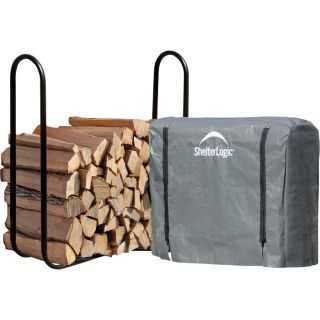ShelterLogic Firewood Rack and Cover — 4Ft.L, 1/4-Cord Capacity, Model# 90463