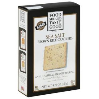 Food Should Taste Good Sea Salt Brown Rice Crackers, 4.25 oz, (Pack of 8)