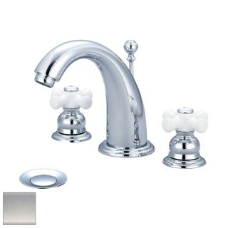 Pioneer Industries Brentwood Polished Nickel 2 Handle Widespread WaterSense Bathroom Sink Faucet (Drain Included)