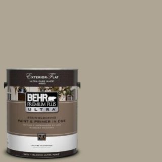 BEHR Premium Plus Ultra 1 Gal. #UL190 6 Stone Walls Flat Exterior Paint 485401