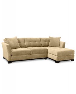 Elliot 2 Piece Chaise Sectional Sofa: Custom Colors   Furniture   