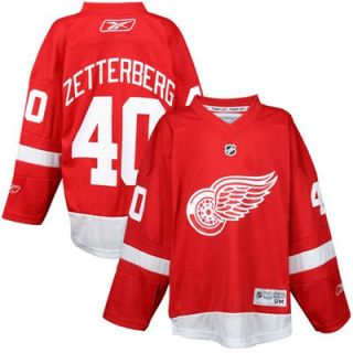 Reebok Detroit Red Wings #40 Henrik Zetterberg Youth Red Replica Hockey Jersey