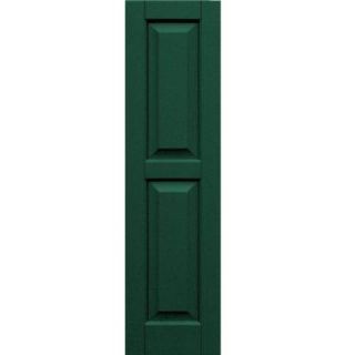 Winworks Wood Composite 12 in. x 45 in. Raised Panel Shutters Pair #633 Forest Green 51245633