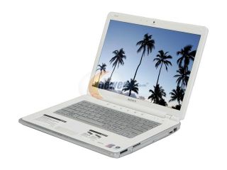 SONY Laptop VAIO CR Series VGN CR520E/W Intel Core 2 Duo T8100 (2.10 GHz) 3 GB Memory 320 GB HDD Intel GMA X3100 14.1" Windows Vista Home Premium