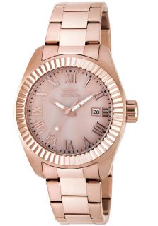 Women's Angel Rose 18K Gold Plated SS Pink Oyster Dial