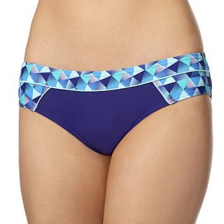 Maine New England Blue geometric waist bikini bottoms