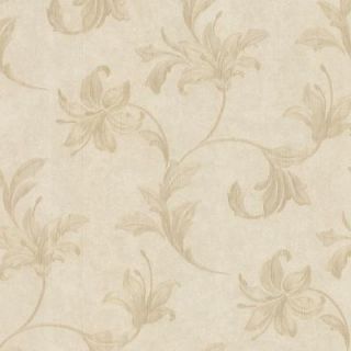 Mirage 56 sq. ft. Palace Neutral Floral Scroll Wallpaper 991 68255