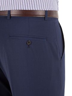 Aston & Gunn Plain Weave Regular Fit Trousers Blue