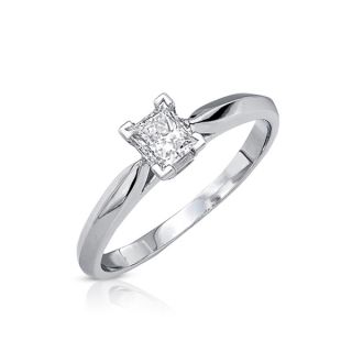 Victoria Kay 14k Gold 3/8ct TDW Certified Diamond Engagement Ring (I J
