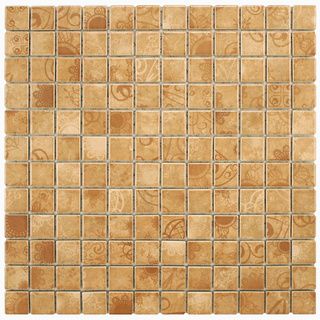 SomerTile 12x12 Lace Beige 0.25 in Porcelain Mosaic Tile (Pack of 10)
