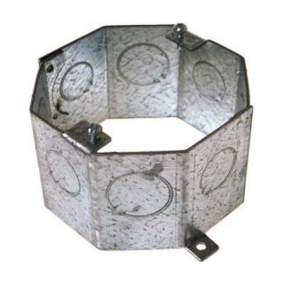 Raco 4 in. Octagon Concrete Ring, Welded, 2 1/2 in. Deep with 1/2 in. and 3/4 in. KO's (25 Pack) 271