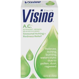 Visine Astringent Redness Reliever Seasonal Relief A.C. Eye Drops, .5 oz