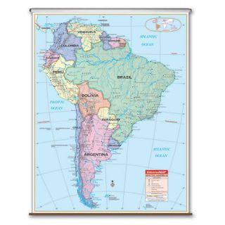Essential Wall Map   South America