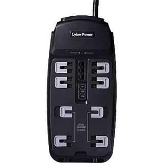 Cyberpower CSP806T 8 Outlet 2250 Joule Professional Surge Protector With 6 Cord