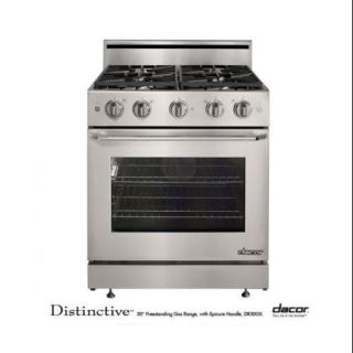Dacor DR30GSNG Distinctive 30" Freestanding Gas Range with Natural Gas 4.8 cu.ft. Convection Oven 4 Burners Epicure