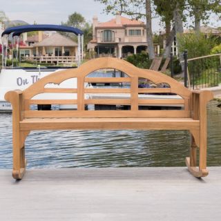 Christopher Knight Home Outdoor Abbey Acacia Wood Rocking Bench