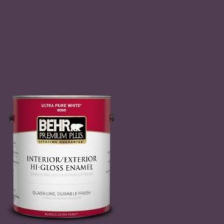 BEHR Premium Plus 1 gal. #S H 690 Interlude Hi Gloss Enamel Interior/Exterior Paint 830001