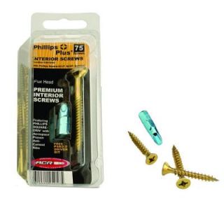 Phillips #7 1 5/8 in. Phillips Square Flat Head Wood Screws (75 Pack) 10162