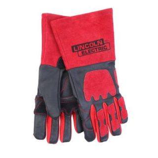 Lincoln Electric One Size Fits All Red and Black Premium Leather Welding Gloves KH962