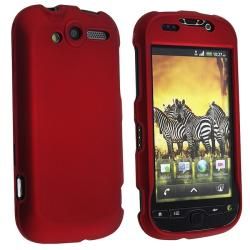 INSTEN Red Rubber Coated Phone Case Cover for HTC T mobile myTouch 4G