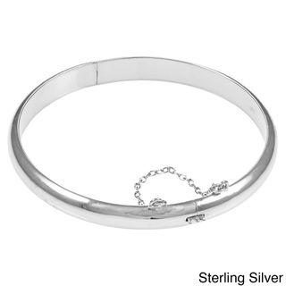 Sterling Essentials Silver 7 inch High Polish Bangle Bracelet (7mm)