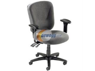 Mid back Task Chair, 26 3/4"x26"x39 1/4 42", Gray LLR66125