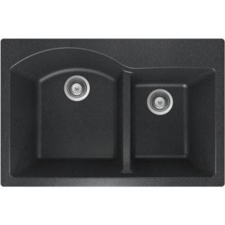 SCHOCK INSPIRE Top Mount Composite 31 in. 0 Hole 70/30 Double Bowl Kitchen Sink in Magma INPN175T097