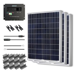 Renogy Solar Panel Starter Kit 300W with 3 100W Poly Sol Pan/ 20 Ad