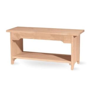 International Concepts 48 in. Unfinished Long Brookstone Bench BE 48