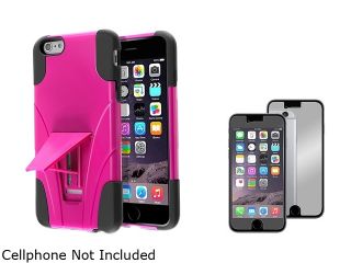 Insten Black / Pink With Stand Hybrid Case Cover + Mirror Screen Protector for Apple iPhone 6 Plus 5.5" 1984963