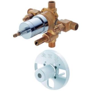 Danze Single Handle Pressure Balance Mixing Valve with Screwdriver Stops and Diverter in Rough Brass D113000BT